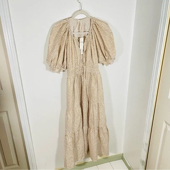 NWT Anthropologie Somerset Maxi Dress Puff-Sleeve Edition